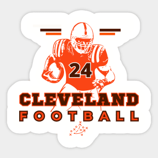 Cleveland Football Vintage Style Sticker